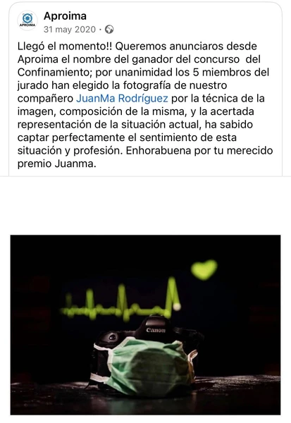 Aproima 2020. Ganador · Concurso del Confinamiento
